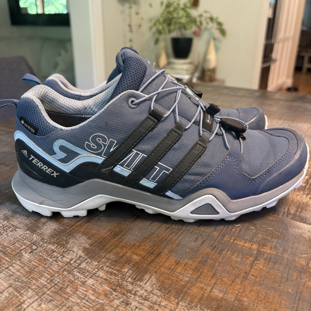 Adidas Terrex Swift R2 GTX Women's 10 Blue Hiking Shoes Gore-Tex G26556